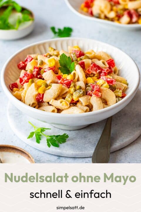 Bunter Nudelsalat ohne Mayo Bunter Nudelsalat ohne Mayo