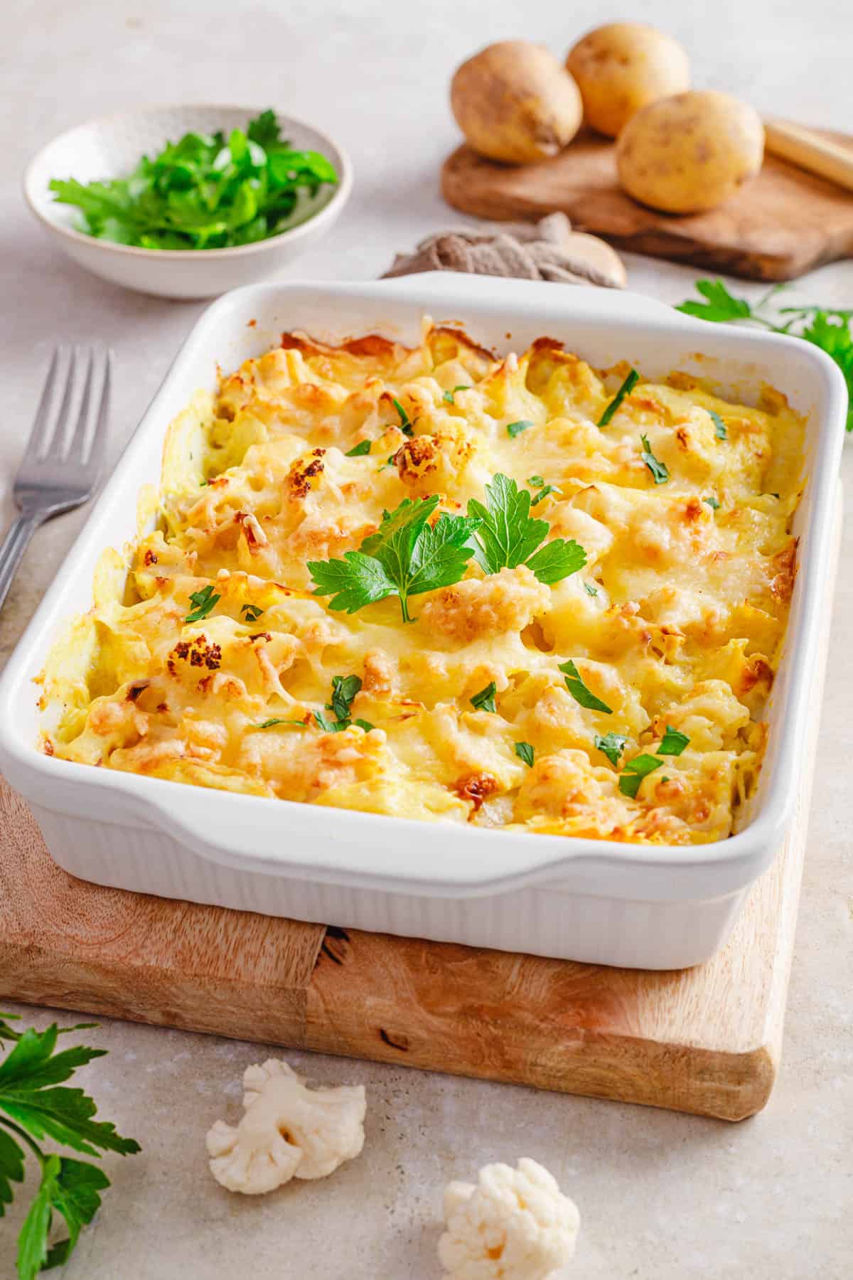 Kartoffel-Blumenkohl-Gratin