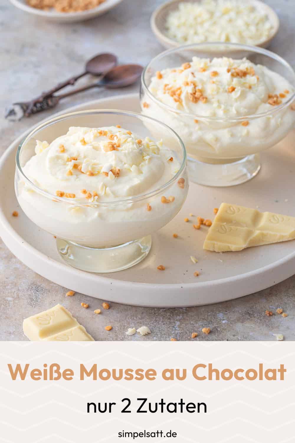 Weißes Mousse Au Chocolate