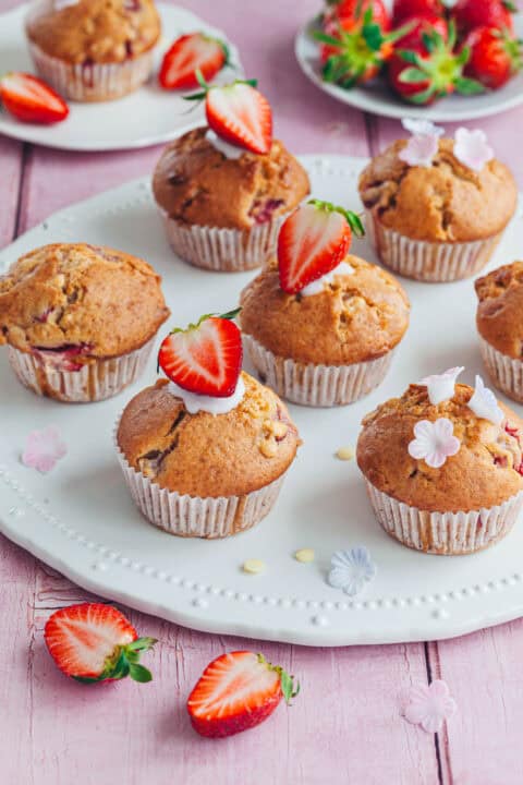 Erdbeer-Muffins mit Joghurt – einfach &amp; saftig